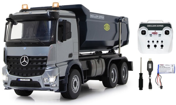 Camion Teledirigido Volquete Mercedes Benz Arocs 1:20 Metal Meiller 2,4GHz